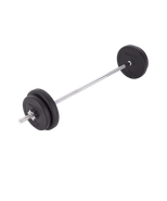 Штанга разборная BASEFIT BB-402, стальной гриф, пластиковые диски, 20 кг