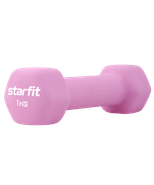 Гантель неопреновая DB-201 1 кг, розовый пастельный Starfit УТ-00018829