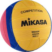 Мяч для водного поло &quot;MIKASA W6608W&quot; резина, Junior, р.2,вес 300-320 г, дл. окр.58-60см,желт-син-роз 2 MIKASA W6608W