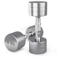 Гантель UNIX Fit PRO круглая хромированная 8 кг, 2 шт. UNIX Fit™ DBRND8PCEx2