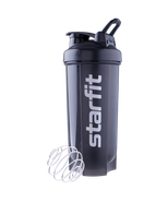 Шейкер с металлическим венчиком STARFIT FB-200, сферическое дно, серый/черный