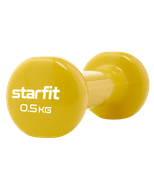 Гантель виниловая DB-101 0,5 кг, желтый Starfit УТ-00018820