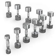 Ряд гантелей круглых UNIX Fit хромированных от 1 до 10 кг DBRND1/10PCE