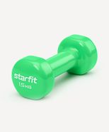 Гантель виниловая STARFIT DB-101 1,5 кг, зеленый