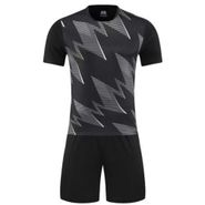 Форма футбольная 6205 black/grey/lime (футболка, шорты) р24 (130-140 см) Larsen 369628