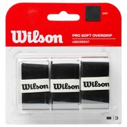 Овергрип Wilson Pro Soft Overgrip, WRZ4040BK, 0,5 мм, размер 2,5см*120см,3 шт, черный