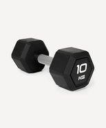Гантель гексагональная STARFIT DB-301PRO 10 кг, обрезиненная, черный