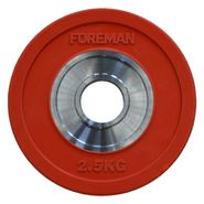 Диск олимпийский бампированный обрезиненный FOREMAN BUMPER Plate, 2,5 кг FM\BM-2,5KG\CM-MC-00