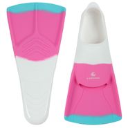 Ласты укороченные Larsen 6985 белый/розовый (силикон)