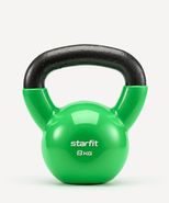 Гиря виниловая DB-401, 8 кг, зеленый Starfit УТ-00018837