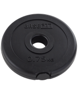 Диск пластиковый BB-203 0,75 кг, d=26 мм, черный BASEFIT УТ-00019751
