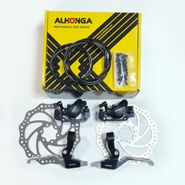 Тормоза диск. мех. HJ-MD16+HJ-327ADV+2P перед.+зад. с ручками и рот. 160мм, в кор. ALHONGA ZTB10676