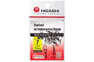 Карабин с вертлюгом HIGASHI Swivel w/Insurance Snap #7