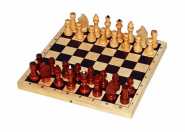 Шахматы обиходные лакированные с доской 300х160х35 348126