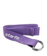Ремень для йоги Core YB-100 186 см, хлопок, фиолетовый пастель Starfit УТ-00019278
