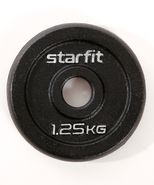 Диск чугунный BB-204 1,25 кг, d=26 мм, черный Starfit УТ-00018816