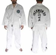 Кимоно для тхэквондо ИТФ с шелкографией, плотность 220-270 г/м2, размер 32-34/135, AX8 ATEMI 00000100364