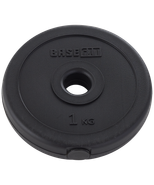 Диск пластиковый BB-203 1 кг, d=26 мм, черный BASEFIT УТ-00019752
