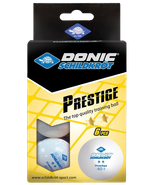 Мяч для настольного тенниса 2* Prestige, 6 шт., белый Donic УТ-00019023