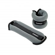 Утяжелители универсальные&quot;TORRES 1 кг&quot; арт.PL110181, эрг. форма, неопрен, металл. песок, серо-черный TORRES PL110181