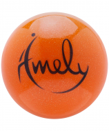 Мяч для художественной гимнастики Amely AGB-303 15 см оранжевый с насыщенными блестками УТ-00019943