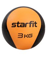 Медбол высокой плотности GB-702, 3 кг, оранжевый Starfit УТ-00018936