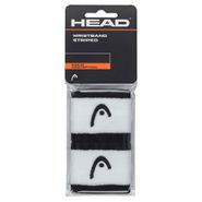 Напульсники HEAD 2,5" stripped, 285864-BKWH, ширина 7см, 90% нейлон, 10% эластан, пара, бело-черный 2,5'' HEAD 285864-BKWH