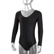 Купальник гимнастический длинный рукав лайкра черный GO-010 (разм. 34) COMBOSPORT 07952