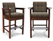 Стул бильярдный High-Style ясень МДФ (№3,Декор серебро,Ткань Vilvet Lux,46 Velvet-Lux) СтБ.HS.ЯсМДФ#№3,05VL