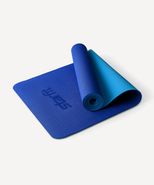 Коврик для йоги и фитнеса FM-201, TPE, 183x61x0,4 см, темно-синий/синий Starfit ЦБ-00001563