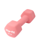УЦЕНКА Гантель неопреновая DB-201 3 кг, коралловый Starfit ЦБ-00000658