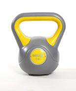 Гиря пластиковая DB-503, 4 кг, серый/желтый BASEFIT УТ-00020485
