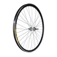 Колесо 28" зад., обод дв. ал. б/пист. чёр., втулка стальная,под трещ., на гайках, сер ВЕЛООЛИМП ZVO20167