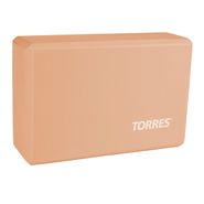 Блок для йоги TORRES, YL8005P, размер 8x15x23 см, материал ЭВА, пудровый TORRES YL8005P