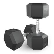 Гантель гексагональная UNIX Fit обрезиненная 27,5 кг, 2 шт. UNIX Fit™ DBHEX27_5x2