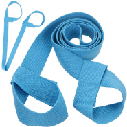 Ремень-стяжка для йога ковриков и валиков (голубой) 10018575