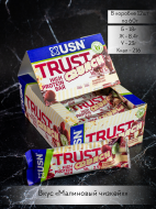 Батончик протеиновый USN Trust Crunch (Великобритания) 60 г Малина-Чизкейк (12 шт)