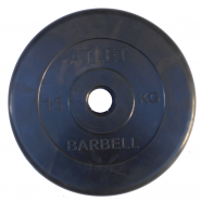 Обрезиненный диск Barbell Atlet 51 мм 15 кг MB-AtletB51-15