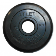 Обрезиненный диск Barbell Atlet 51 мм 5 кг MB-AtletB51-5