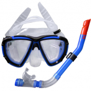 Набор для плавания маска трубка (синий) (ПВХ) R18005 10014588