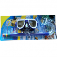 Набор для плавания маска трубка (темно синий) (ПВХ) R18173 10014471