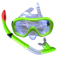 Набор для плавания маска трубка (зеленый) (ПВХ) R18181 10014592