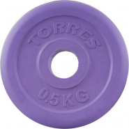 Диск обрезиненный Torres 0,5 кг 25 мм PL503705