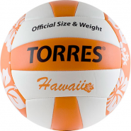Мяч волейбольный любительский для пляжного волейбола TORRES Hawaii V30075B Мяч волейбольный любительский для пляжного волейбола TORRES Hawaii V30075B