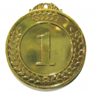 Медаль 1 место классическая 5027 золото 50 мм 9973