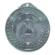 Медаль 2 место классическая 5027 серебро 50 мм 9980