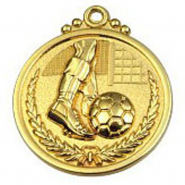 Медаль 1 место футбол золото 50 мм 1996