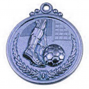 Медаль 2 место футбол серебро 50 мм 2009