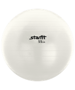Мяч гимнастический STAR FIT GB-102 с насосом 55 см  белый (антивзрыв) УТ-00008861