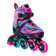 Раздвижные роликовые коньки CK-SK-A310-2 Pink (антистресс сквиш лапка в подарок) (S (29-32)) Alpha Caprice CK-SK-A310-2